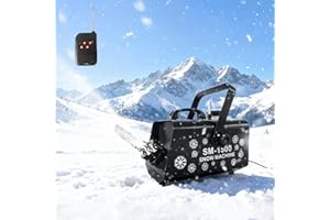 BIPOLARLIGHT 1500W Snow Machine Snowflake Maker for Outdoor Indoor, Fake Snow Maker Machine with Remote & Manual for Christmas Party Wedding Photography Parties Stage Parades