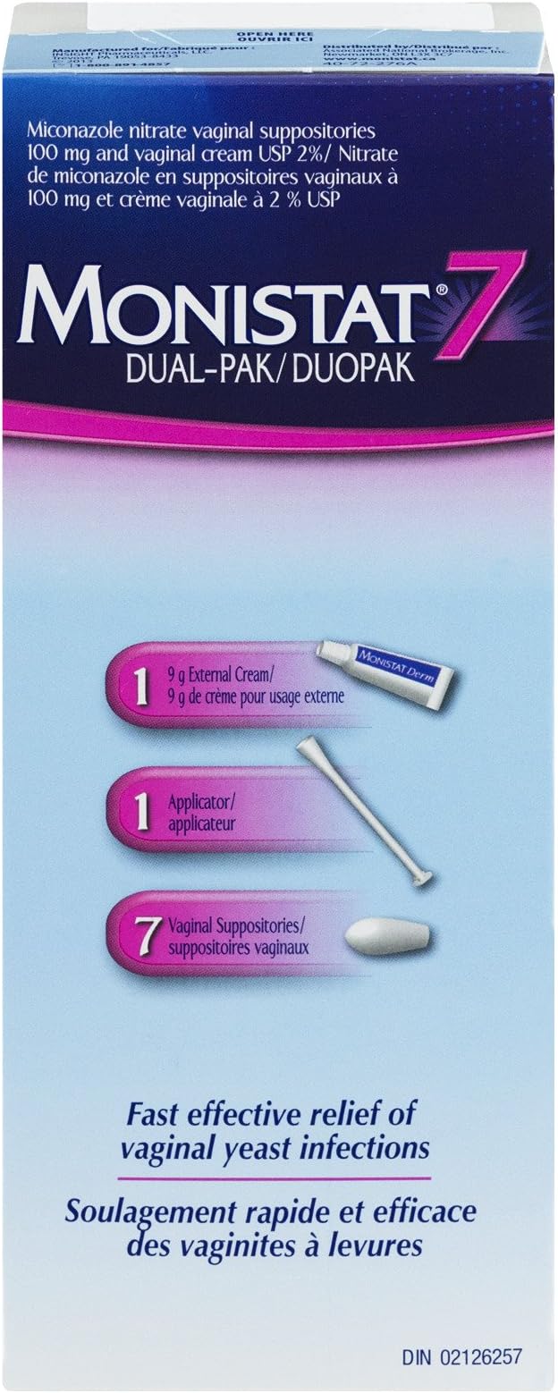 Monistat 7 Day Combo Pack with Derm, 9g