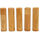 Pet Urn 5pcs Sturdy Wood Scattering Cremation Small Urns Set, Mini Spreading Cremation Tube Urn for Adult Male Female Pet Dog Cat Ashes, 4.7x1.2x1.2in Pet Cremation Ashes Container