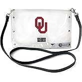 Littlearth NCAA womens Ncaa Clear Envelope Purse With Black Fashion Strap