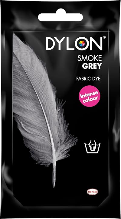 DYLON Hand Dye Fabric Dye Sachet 50 g Smoke Grey Brand New Colour Potent