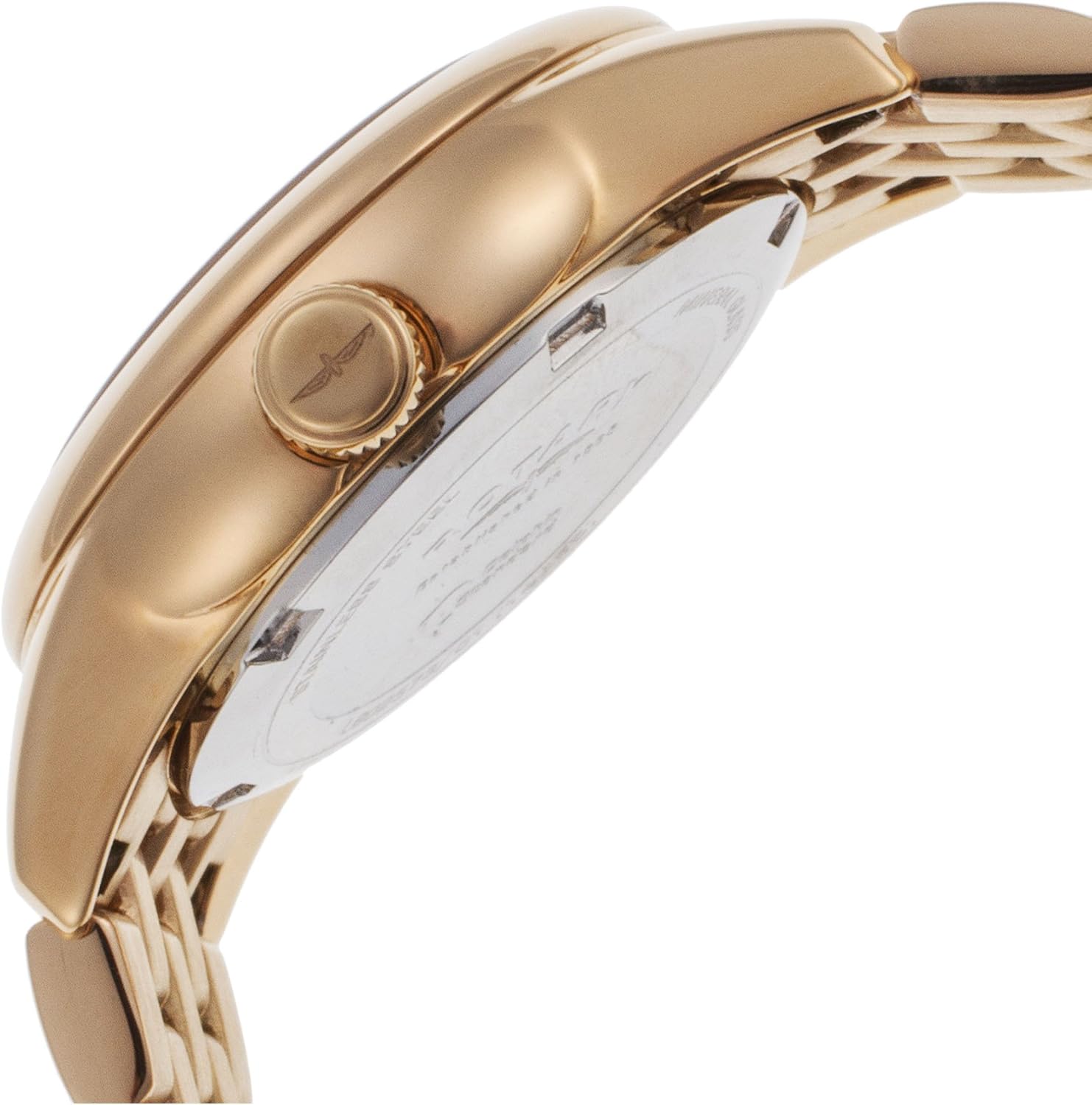 Rotary Women's Quartz Watch with Silver Dial Analogue Display and Rose Gold Stainless Steel Plated Bracelet LB02573/01 - Image 4