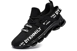 DYKHMATE Steel Toe Wide Shoes for Men Women Lightweight Safety Sneakers Fashion Work Shoes Comfortable Breathable Safety Toe Slip on Tennis Shoes