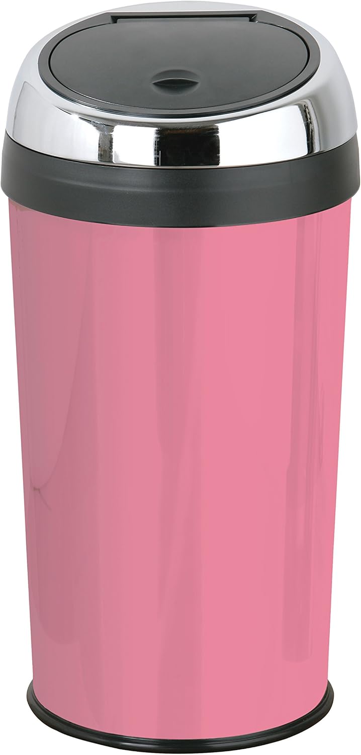 Premier Housewares Baby Pink Push Top Bin 30 Litre