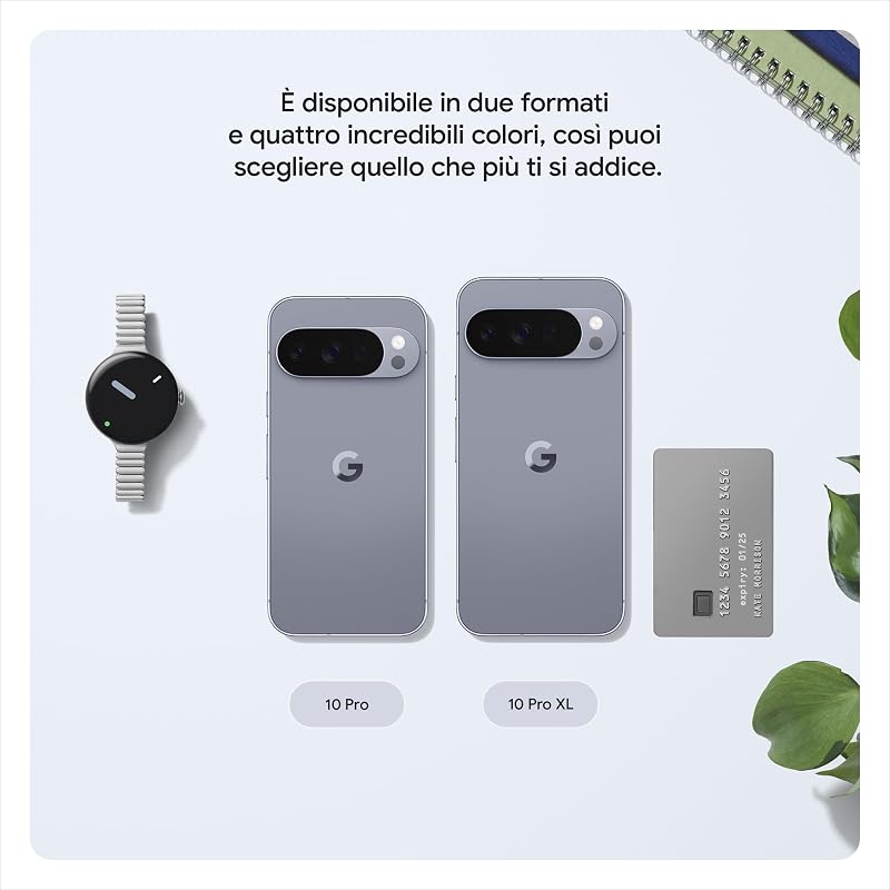 Pixel 10 Pro - Smartphone Android sbloccato con Gemini, sistema a tripla fotocamera posteriore, autonomia di oltre 24 ore e display Super Actua da 6,3" - Nero ossidiana, 128GB