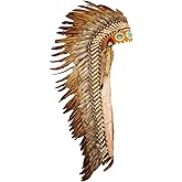 Theworldoffeathers Extra Long Feather Headdress - Indian Headdress Inspired - Headdresses