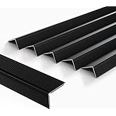 5-Pack 36 Inch Aluminum Peel and Stick Stair Nosing, Matte Black Staircase Step Treads Anti-Slip Stair Edge Protector, Waterproof Self Adhesive Stair Nose Molding Trim for Outdoor &amp; Indoor