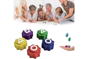 Grombolar Korean Traditional Games Kit -Gonggi Korean Stones Catching Game,Hand Eye Coordination Training Toy Family Travel Games (Squid Sieve-5PCS)