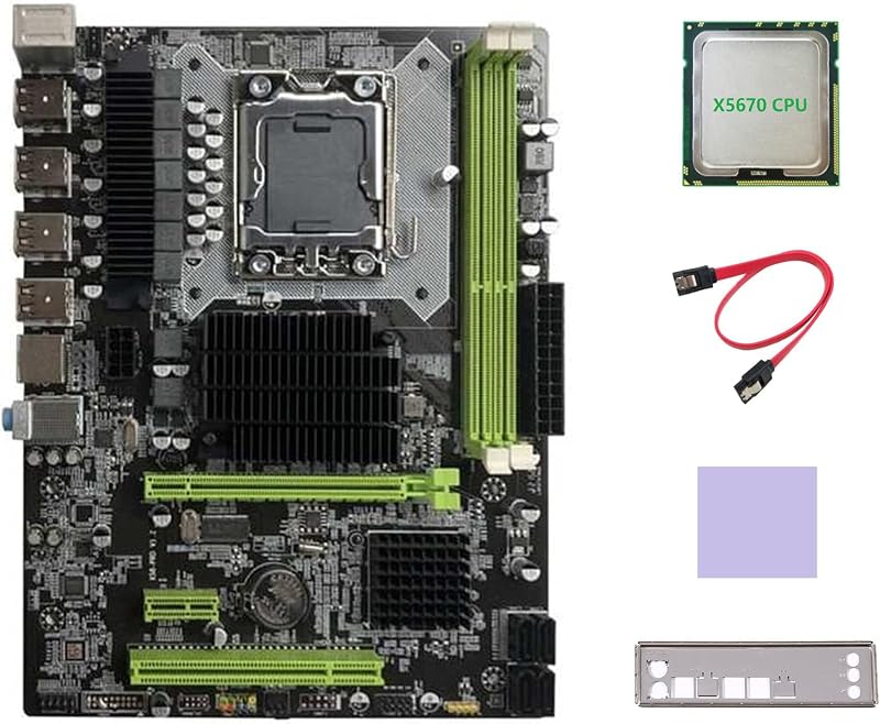 KVSERT X58 Motherboard LGA1366 Xeon X5650 X5670 CPU DDR3 MicroATX
