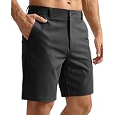 CANGHPGIN Mens Stretch Golf Shorts 7" Flat Front Quick Dry Chino Dress Shorts for Men Casual Work Shorts with Pockets