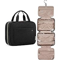 BAGSMART Toiletry Bag Travel Bag with Hanging Hook, Water-resistant Makeup Cosmetic Bag Travel Organizer for Accessories…
