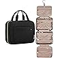 BAGSMART Toiletry Bag Travel Bag with Hanging Hook, Water-resistant Makeup Cosmetic Bag Travel Organizer for Accessories…