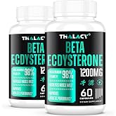 1200MG Beta Ecdysterone Supplement, 98% Maximum Purity Ecdysterone, 120 Cap | Ecdysterone Supplements for Lean Muscle Mass, Athletic Performance &amp; Strength