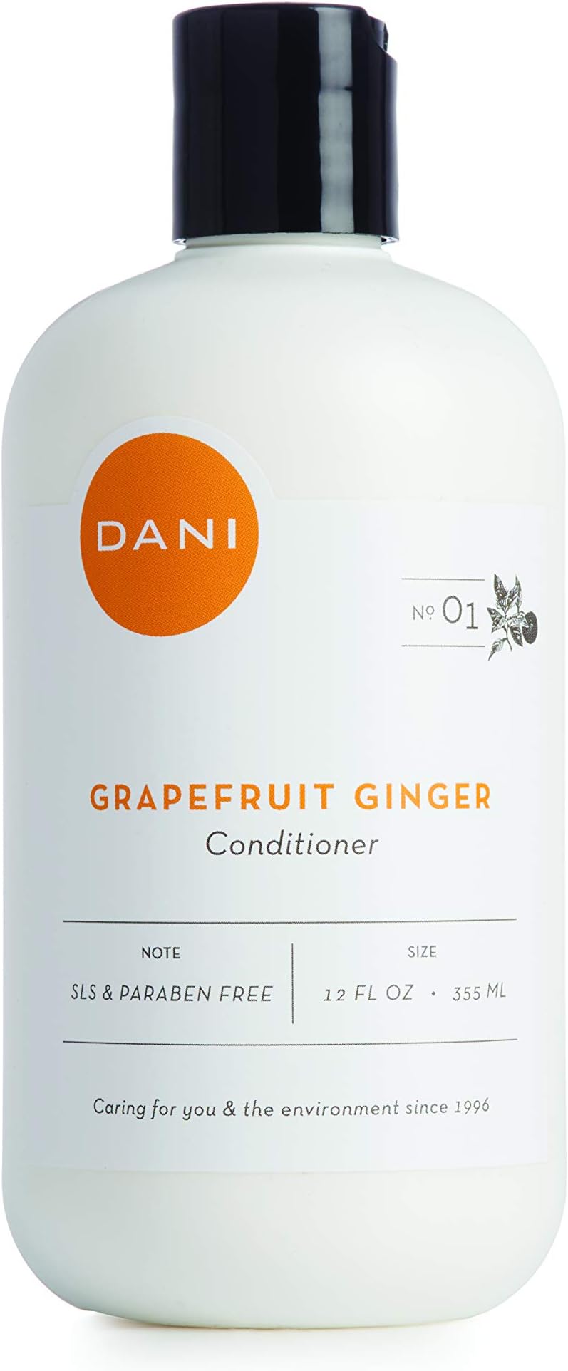 DANINaturals Conditioner – Grapefruit Ginger, Detoxifying & Clarifying for Oily, Thick & Curly Hair, Lightweight Hydration & Scalp Refresh, Vegan & Color-Safe, 12 oz[Amazon-developed Certification] Compact by Design