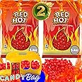 (PACK OF 2) Hot Cinnamon Original Hard Candy Flavored - Total of 10.8oz Candies (Packaging May Vary) - Comes With One Bus Resealable ZipBag