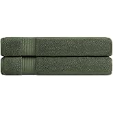 Ozdilek 2-Piece Bath Towels, 30x60 550GSM– 30x60 Inches, 100% Turkish Cotton, Luxury Quick Dry, Extra Large, Fade-Resistant, Eco-Friendly, Spa Towel, Cotton Towel (Fern Green)