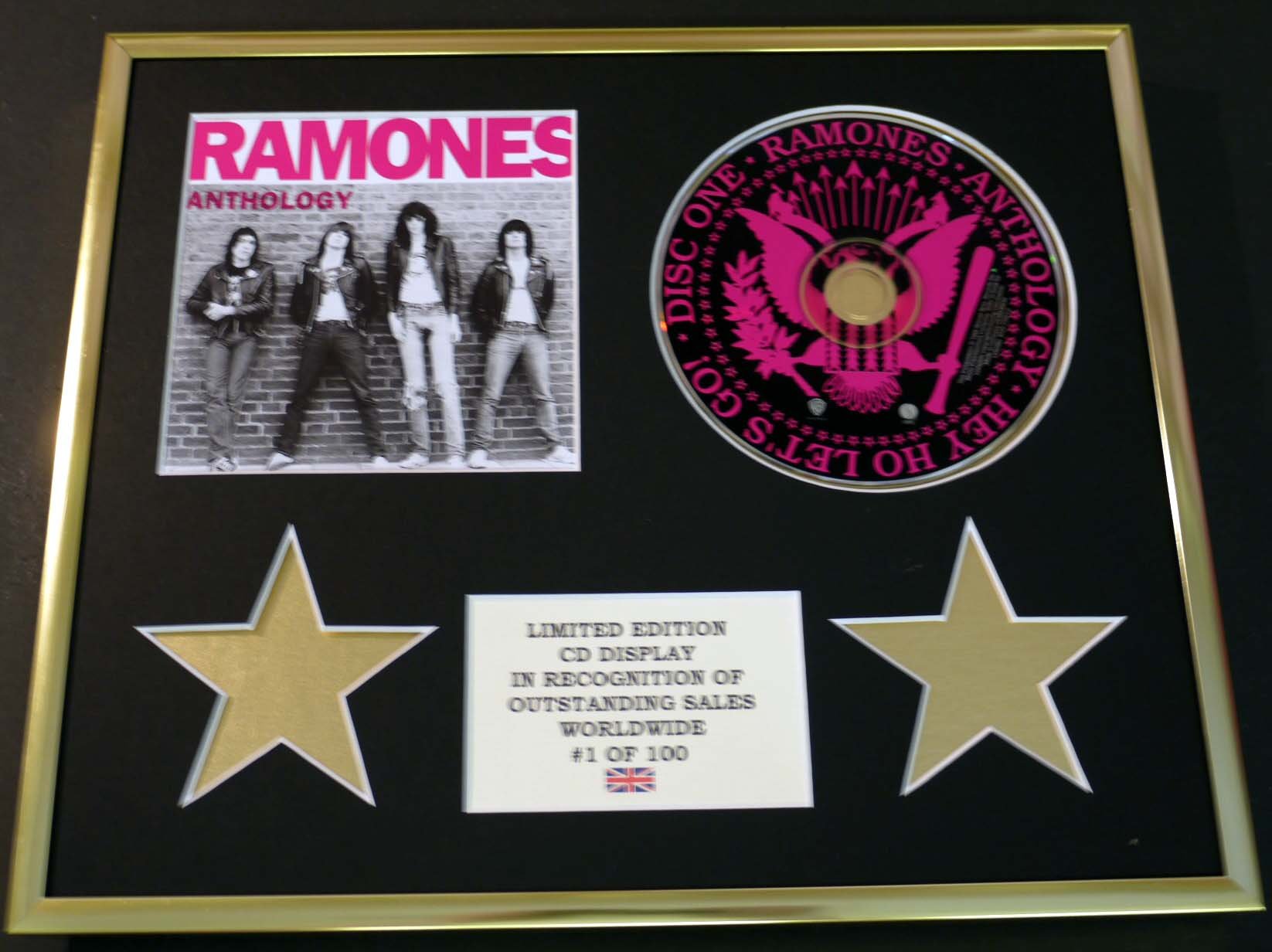 RAMONES/CD DISPLAY/LIMITED EDITION/COA/ANTHOLOGY
