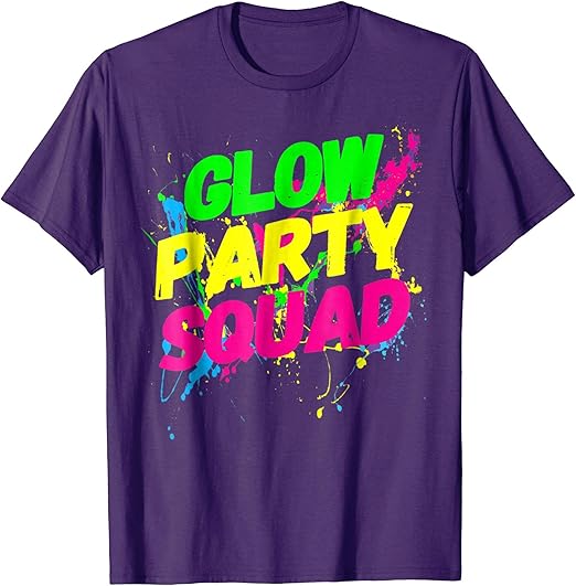 Glow Party Squad Paint Splatter Effect Neon