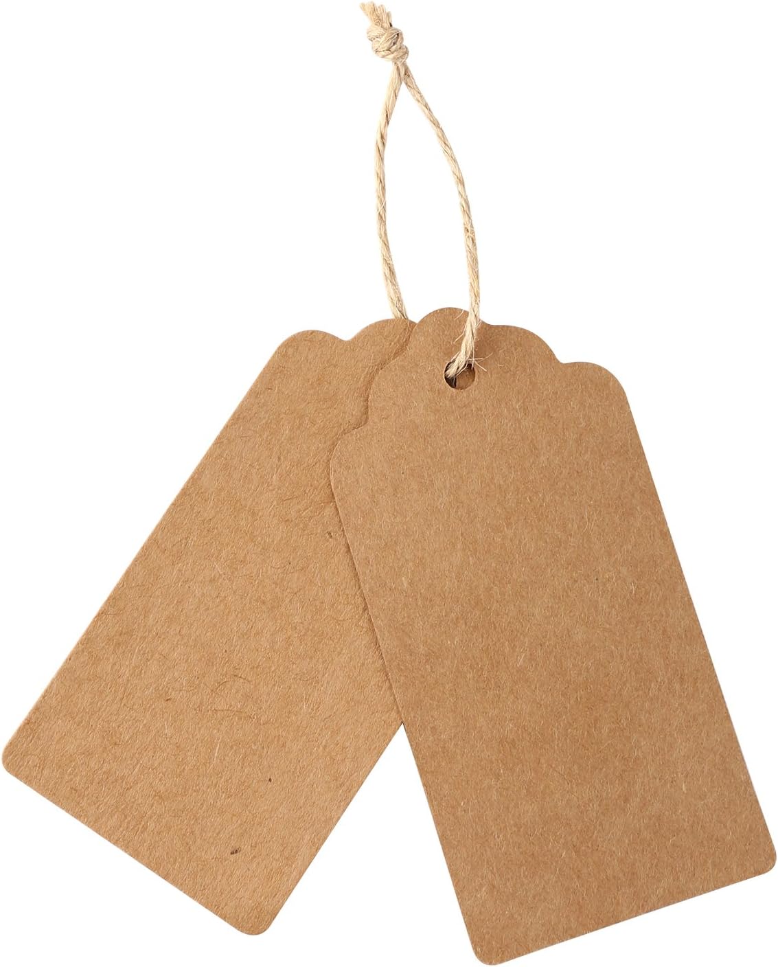 Gift Tags, 120 PCS Kraft Paper Tags for Wedding Brown Rectangle Craft Hang Tags with Free 100 Feet Natural Jute Twine …