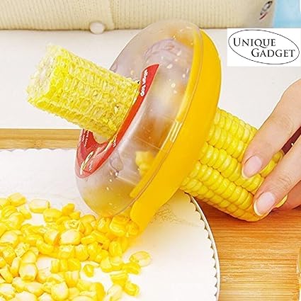 Unique Gadget Plastic Corn Cutter, Small, Yellow