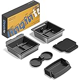 QINQINTU for Tesla Model Y Juniper(2025-2026) & Model 3 Highland(2024-2026) Center Console Organizer [Slide Smoothly & Carbon