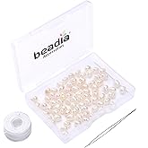 BEADIA Natural Pearl Beads Potato 4-5mm White Freshwater Cultured Loose Gemstone Beads for DIY Jewelry Making 13.8''/Strand HQ