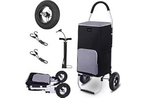 Home Luxe Grocery Premium Tall & Durable Foldable Shopping Cart with Smooth-Rolling Wheels – Ideal for All Terrains