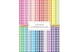 Gingham Scrapbook Paper: Decorative Craft Pages For Card Making, Collage, Origami, Mixed Media and DIY Projects - Rainbow Col