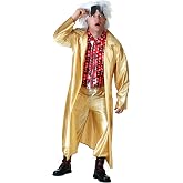 Back to the Future 2015 Doc Brown Costume Set with Jacket, Shirt Front, Pants, Tie, Wig &amp; Eyewear