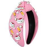 Jeweled Crystal Pearl Knotted Headbands for Women - Back to School Hair Accessories and Teacher Appreciation Gifts