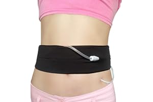 EaseCare Peritoneal Dialysis PD Belt Catheter Holder Adjustable Abdominal Waist Accessories for Stomach G/Peg/J Feeding Tube Women Men Black, Large 36-50"