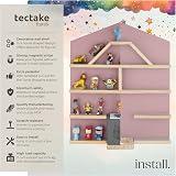 tectake Floating Shelf Toy Display 12 Pink House Shelves 50 Tonies view 2