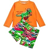 YAGATA Toddler Swimsuits Boy 2t Bathing Suits Boys Swim Shirt Long Sleeve Swimming Set