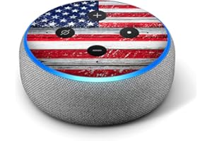 IT'S A SKIN Distressed USA Flag - Vinyl Decal Skin Compatible with Amazon Echo Dot 3rd Generation Alexa - Decorations for Your Smart Home Speakers, great accessories gift for mom, dad, birthday, kids