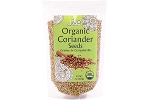 Jiva USDA Organic Coriander Seeds Whole 7 Ounce - New!