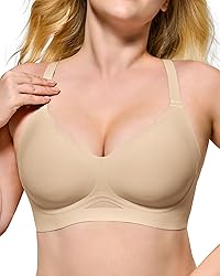 HORISUN Womens Wireless Bras Comfortable Push Up
