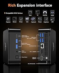 KAMRUI Mini Gaming PC, AMD Ryzen 7 Pro 5875U, 16GB