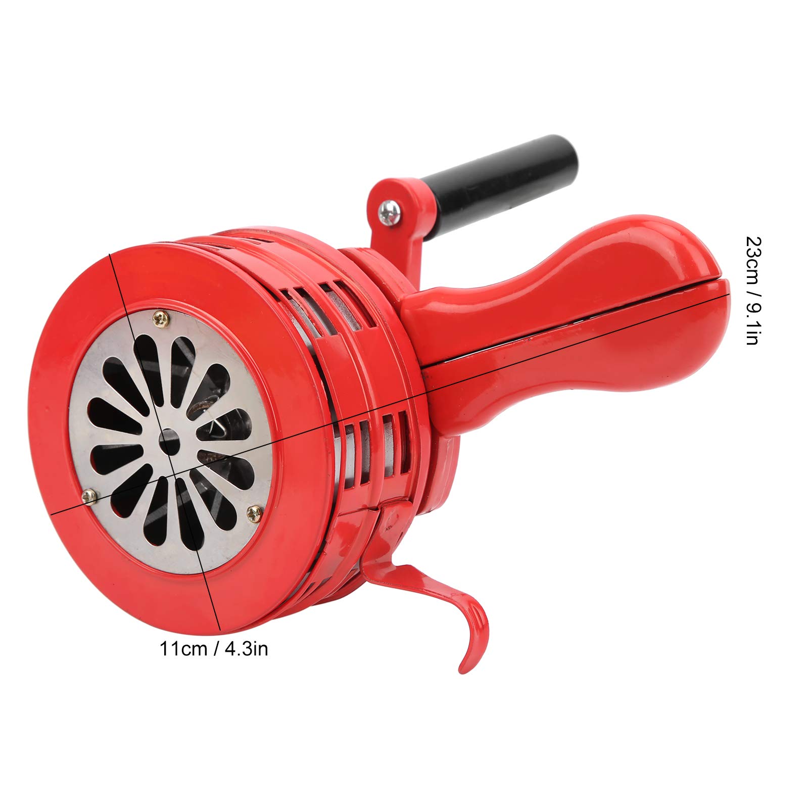 Hand Crank Alarm Air Raid Horn Manual Operated Siren Horn Handheld Fire Alarm Warning Construction Air Horn 120DB
