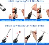 Uolor Rechargeable Engraving Pen Kit USB Mini DIY Rotary Tool for Wood Metal view 4