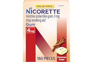 Nicorette 4 mg Nicotine Gum to Help Stop Smoking - Cinnamon Surge Flavored Stop Smoking Aid, 160 Count