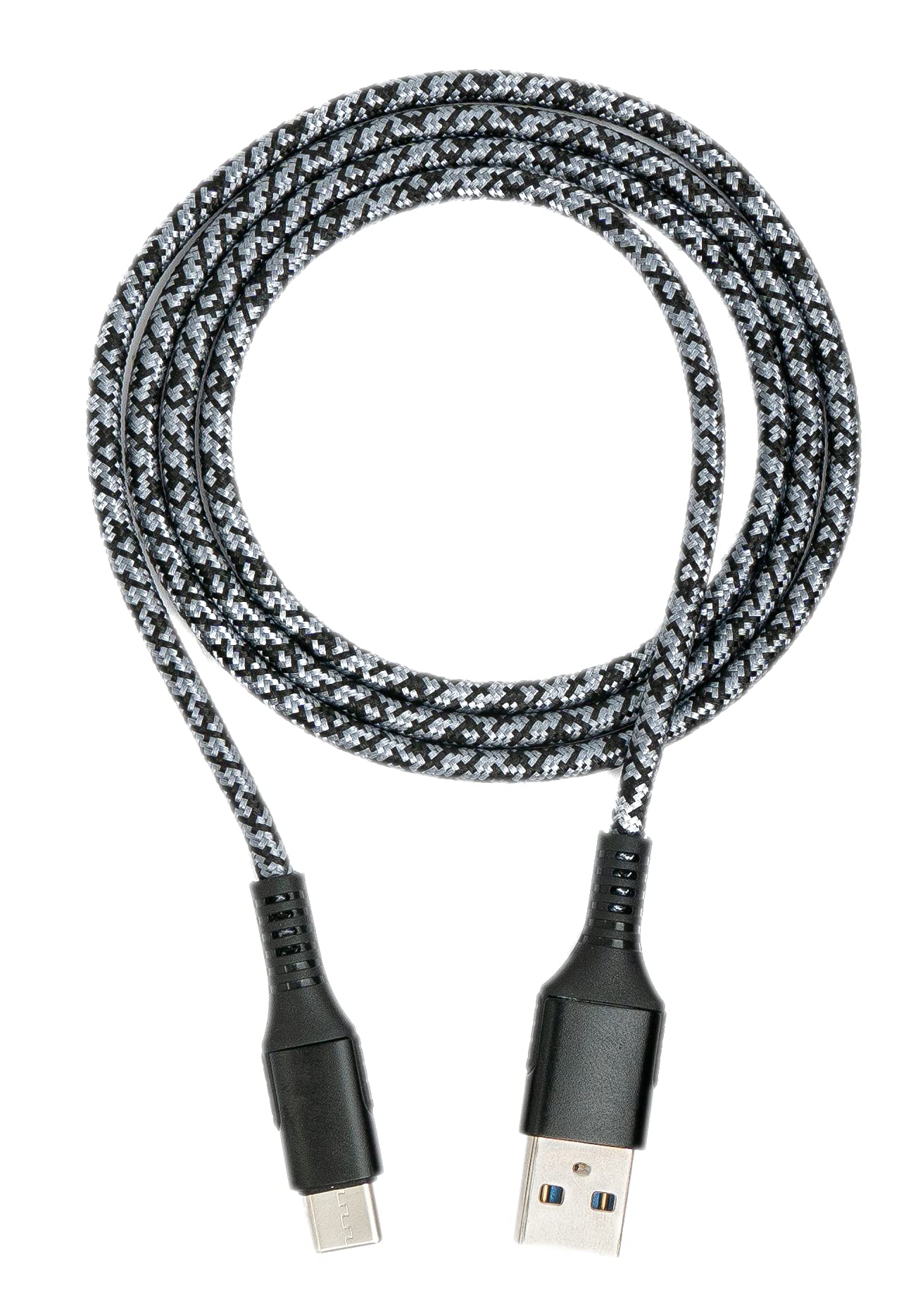 System-S USB 3.1 Cable 1m Type C Male to 3.0 Type A Male Braided Adapter Black