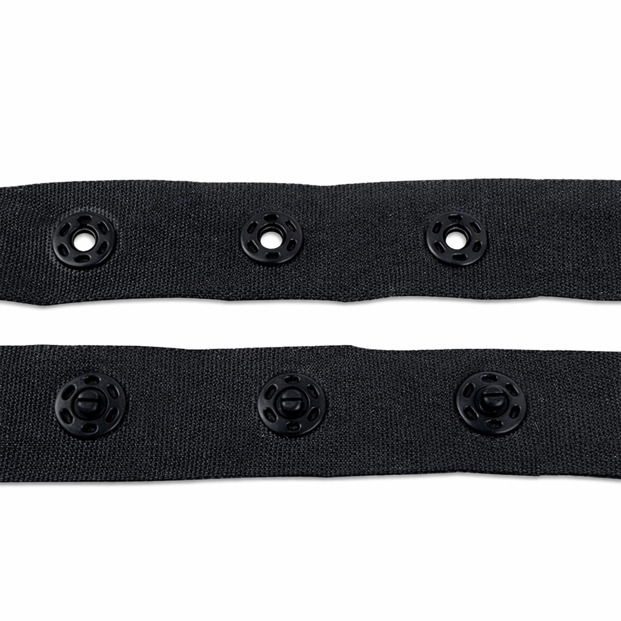 Trimming Shop Black Snap Popper Tape Fastener Ribbon with Snap Stud Press Fastening Sewing Duvet Tape for Baby Jumpsuits, Toddles Clothes, Sewing Small Garments, 5 Metres