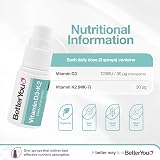 BetterYou Vitamin D3 K2 Oral Spray 1200 IU MK-7 30µg Peppermint 1 Month view 3