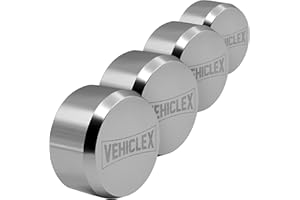 Vehiclex 4-Pack Heavy-Duty Puck Lock Set – Keyed Alike, Hidden Shackle Lock – Rust-Resistant Security for Trailers, Garages, 