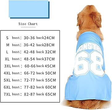 Shanzhizui Grosse Hundekleidung Sibirischer Husky Samojede Goldener Apportierhund Grosser Hund Welpen Sommer Dunne Weste Atmungsaktiver Komfort Blue 7xl Amazon De Haustier