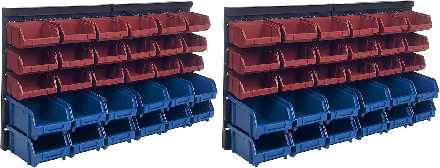 Storage Drawers-30 Compartment Wall Mount Organizer Bins- Easy Access Compartments for Hardware, Nails, Screws, Beads, Jewelry, and More by Stalwart: Home Improvement