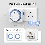 HBN Mechanical Timer Plug Socket 24 Hour 13A 3120W UK Plug Pack of 3 view 3