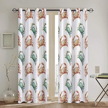 Wincan Blackout Curtains 2 Panels Set Krabben Amazon De