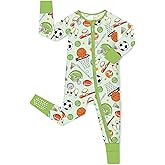 babee Reshinee Bamboo Viscose Baby Convertible Footie Pajama, Zipper Pajamas for Baby Boys & Girls, Sleep & Play Footed