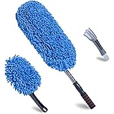 (3 Pack) Microfiber Car Duster Exterior Scratch Free, Extendable Handle Interior Multipurpose dust Cleaning Duster for car